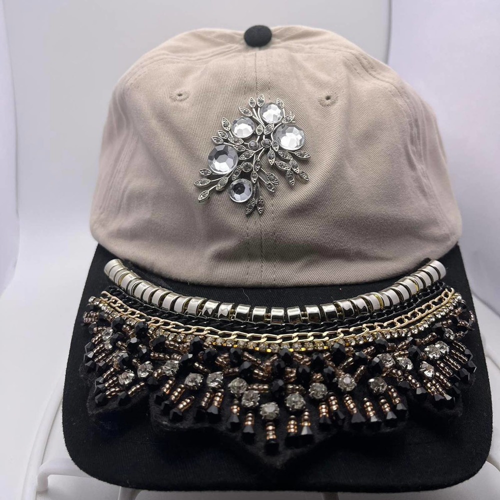 Stunning upcycled silver hat
